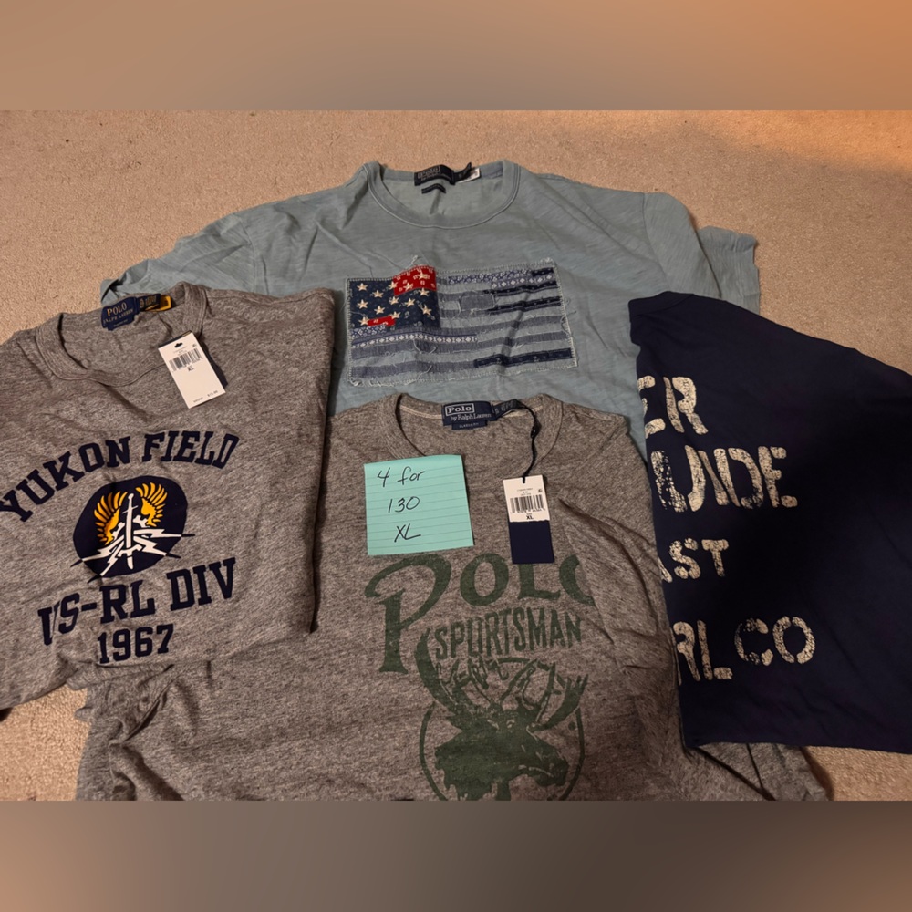 Polo by Ralph Lauren Gray and Green Short Sleeve Tee